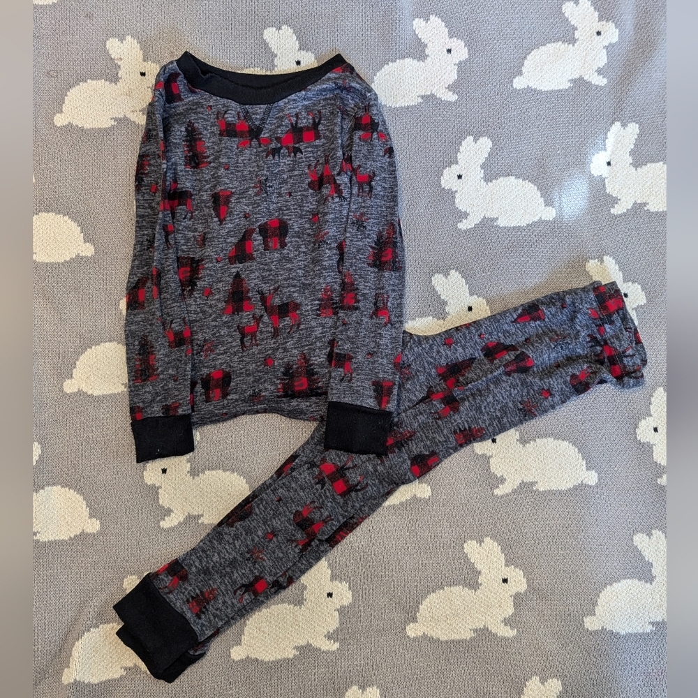 PJ Essentials Pajamas - Red and Black/ 4T
